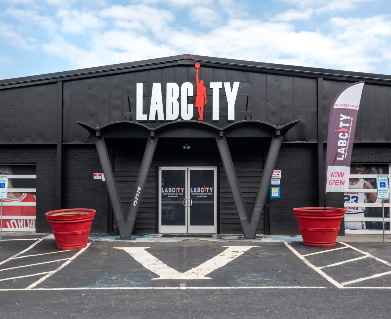 The entrance to LabCity at 2801 E. Independence Blvd in Charlotte, NC.