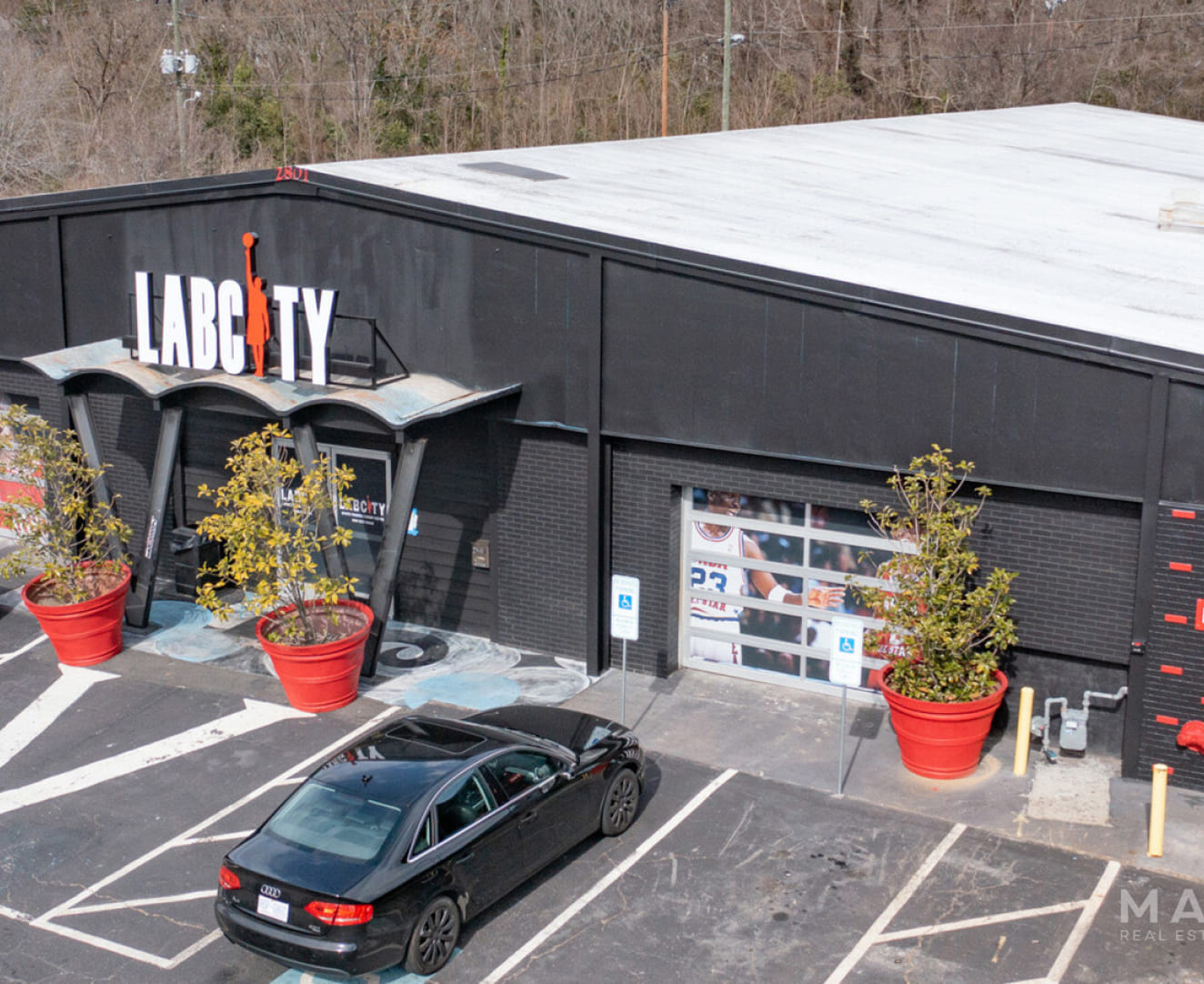 An aerial view of the LabCity at 2801 E. Independence Blvd in Charlotte, NC.